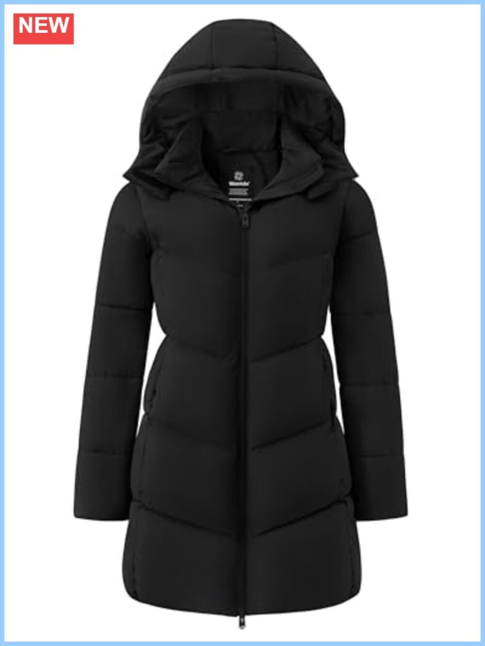 Waterproof Hooded Puffer Jacket Long Winter Parka